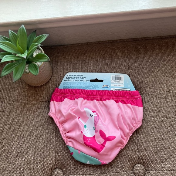 SwimWays Swim Diaper - Pink Mermicorn Medium - Picture 6 of 10